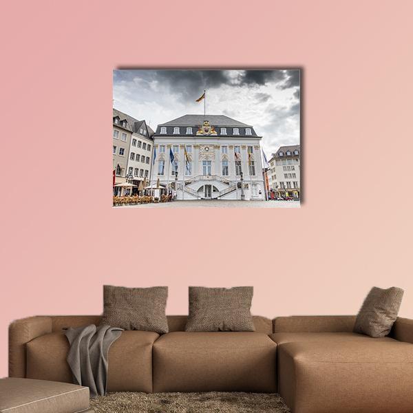 Bonn Town Hall Canvas Wall Art-1 Piece-Gallery Wrap-48" x 32"-Tiaracle