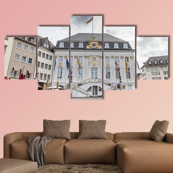 Bonn Town Hall Canvas Wall Art-5 Star-Gallery Wrap-62" x 32"-Tiaracle