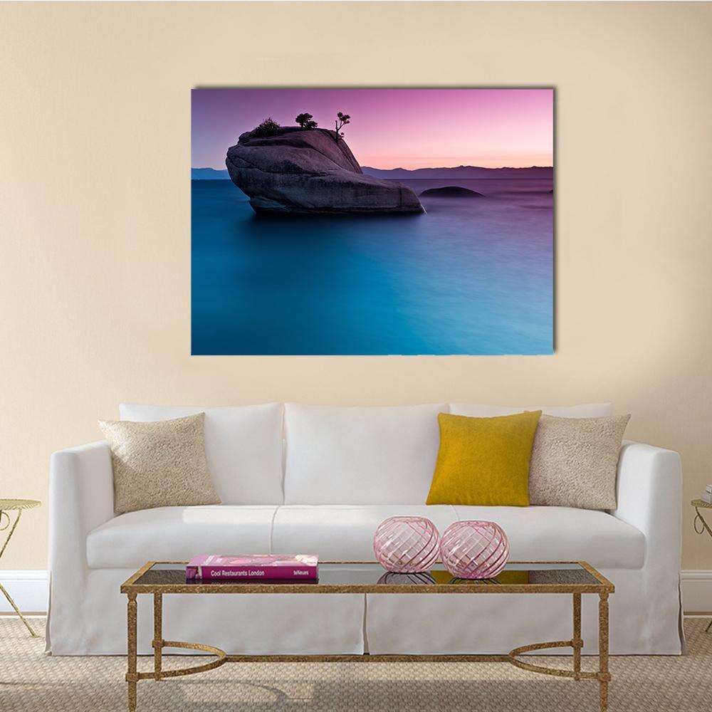 Bonsai Rock Canvas Wall Art-1 Piece-Gallery Wrap-36" x 24"-Tiaracle