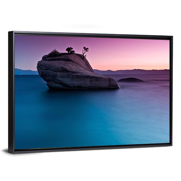 Bonsai Rock Canvas Wall Art-3 Horizontal-Gallery Wrap-25" x 16"-Tiaracle