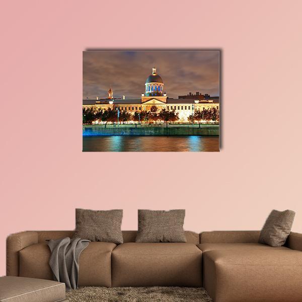 Bonsecours Market Canada Canvas Wall Art-1 Piece-Gallery Wrap-36" x 24"-Tiaracle