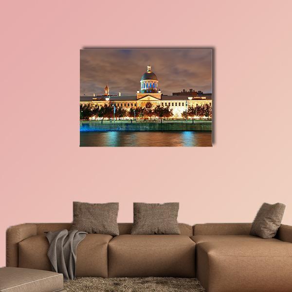 Bonsecours Market Canada Canvas Wall Art-1 Piece-Gallery Wrap-48" x 32"-Tiaracle