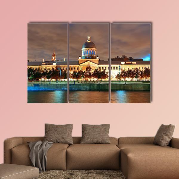 Bonsecours Market Canada Canvas Wall Art-5 Pop-Gallery Wrap-47" x 32"-Tiaracle