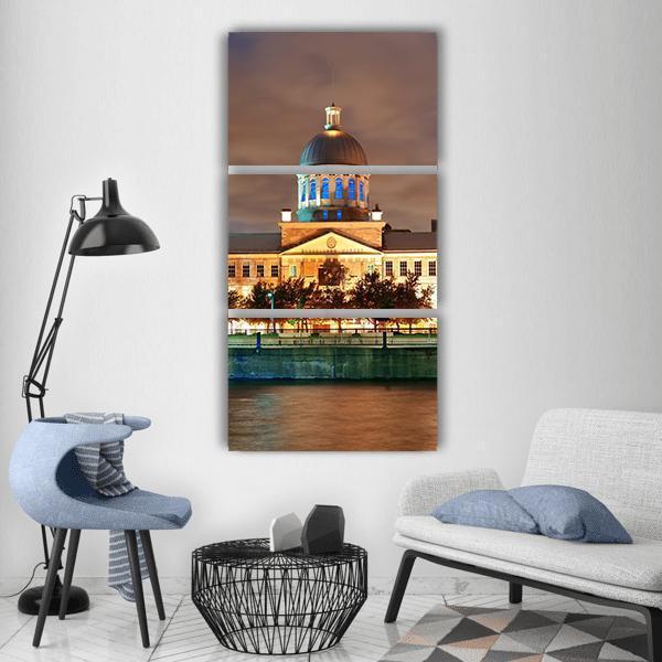 Bonsecours Market Canada Vertical Canvas Wall Art-3 Vertical-Gallery Wrap-12" x 25"-Tiaracle