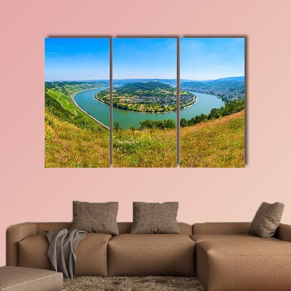 Boppard Town Germany Canvas Wall Art-3 Horizontal-Gallery Wrap-37" x 24"-Tiaracle
