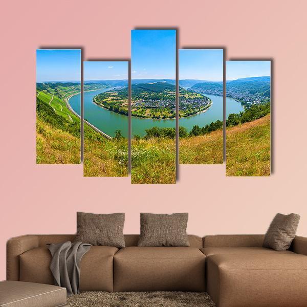 Boppard Town Germany Canvas Wall Art-1 Piece-Gallery Wrap-48" x 32"-Tiaracle