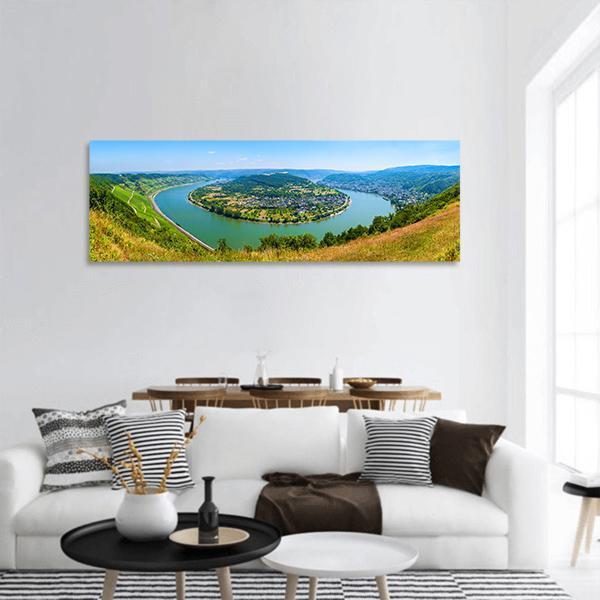 Boppard Town Germany Panoramic Canvas Wall Art-1 Piece-36" x 12"-Tiaracle