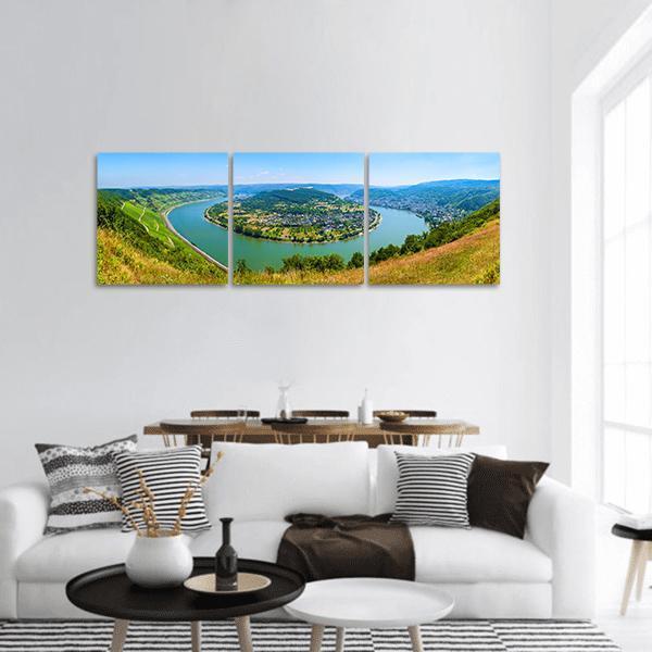 Boppard Town Germany Panoramic Canvas Wall Art-3 Piece-25" x 08"-Tiaracle