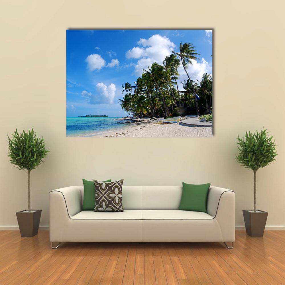 Bora Bora Island Canvas Wall Art-1 Piece-Gallery Wrap-48" x 32"-Tiaracle