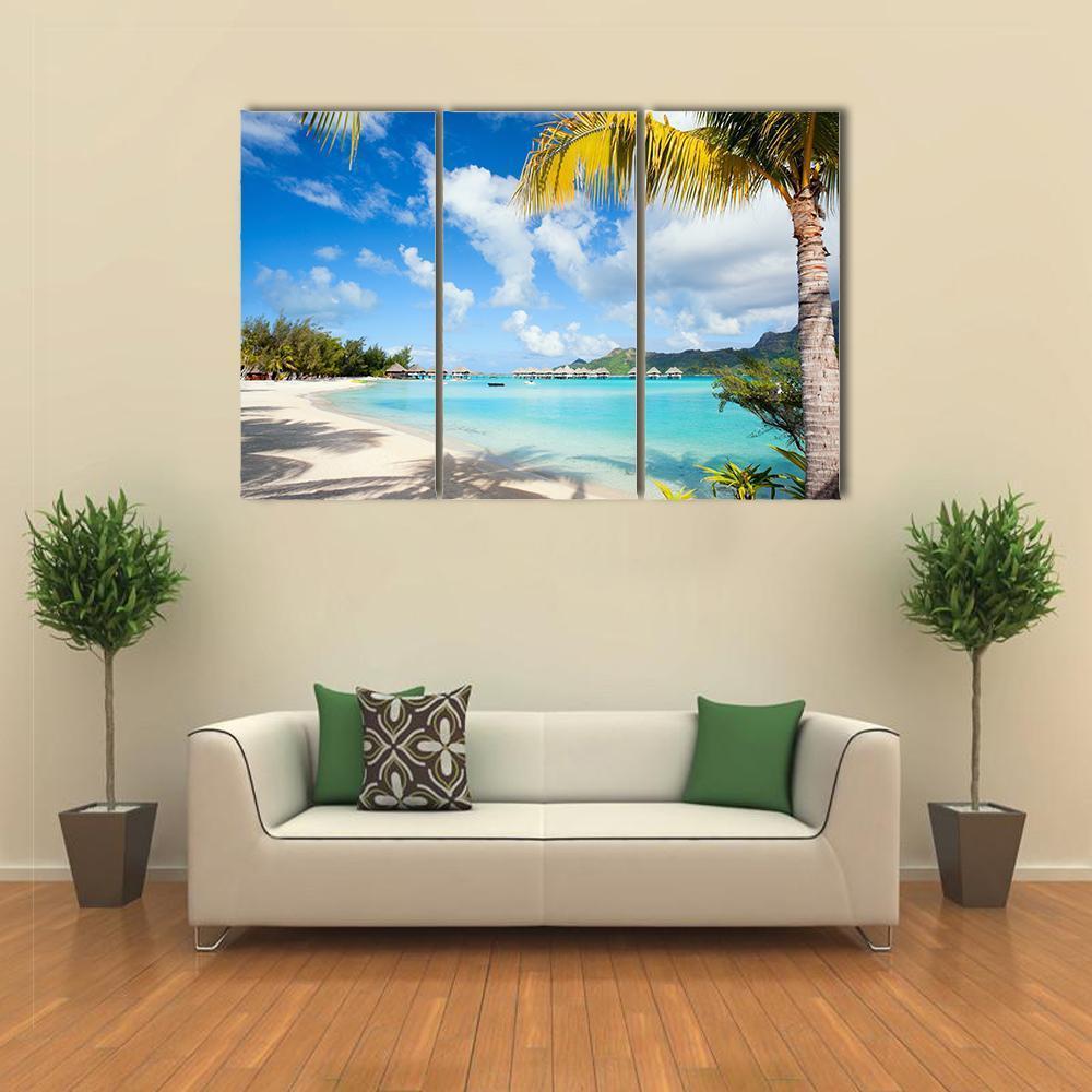 Bora Bora Island Polynesia Canvas Wall Art-3 Horizontal-Gallery Wrap-37" x 24"-Tiaracle