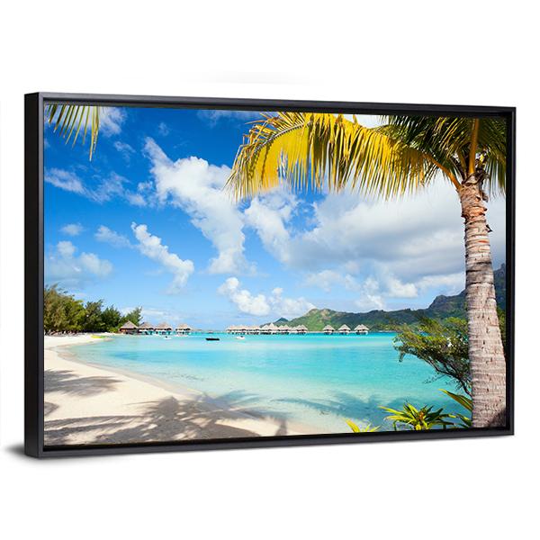 Bora Bora Island Polynesia Canvas Wall Art-3 Horizontal-Gallery Wrap-25" x 16"-Tiaracle