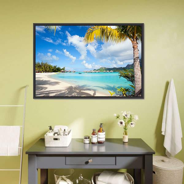 Bora Bora Island Polynesia Canvas Wall Art-3 Horizontal-Gallery Wrap-25" x 16"-Tiaracle