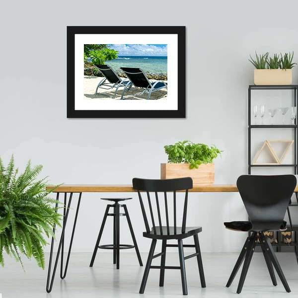 Bora Bora Tropical Beach Canvas Wall Art-5 Horizontal-Gallery Wrap-22" x 12"-Tiaracle
