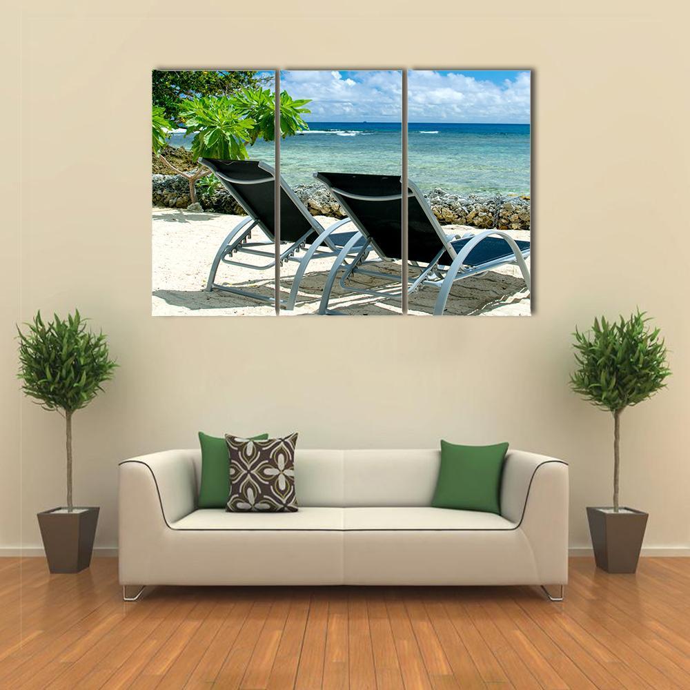 Bora Bora Tropical Beach Canvas Wall Art-3 Horizontal-Gallery Wrap-37&quot; x 24&quot;-Tiaracle