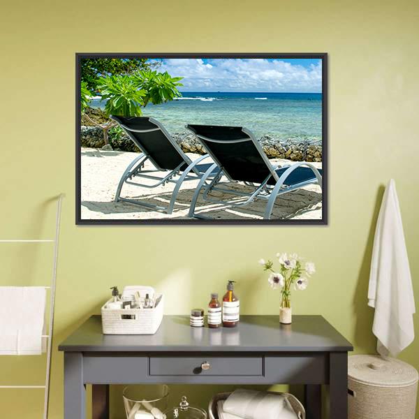 Bora Bora Tropical Beach Canvas Wall Art-3 Horizontal-Gallery Wrap-25" x 16"-Tiaracle