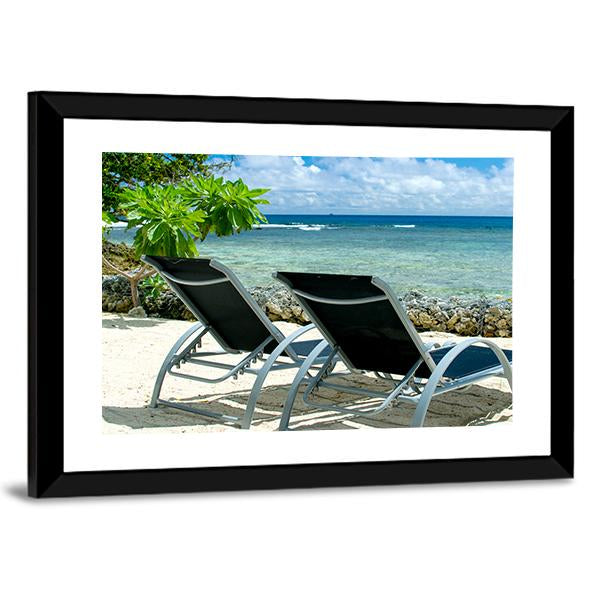Bora Bora Tropical Beach Canvas Wall Art-3 Horizontal-Gallery Wrap-25" x 16"-Tiaracle