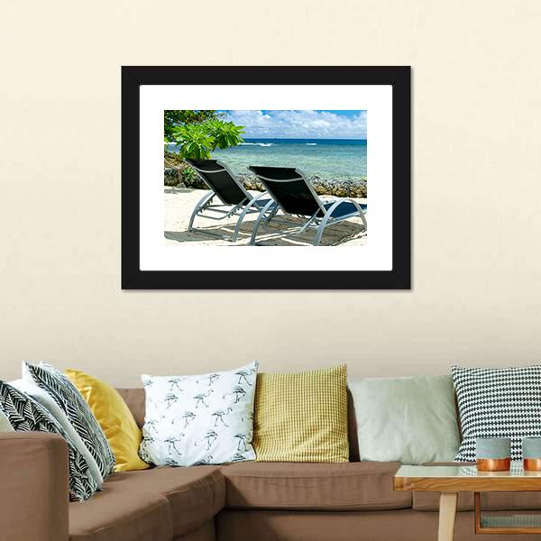 Bora Bora Tropical Beach Canvas Wall Art-3 Horizontal-Gallery Wrap-25" x 16"-Tiaracle