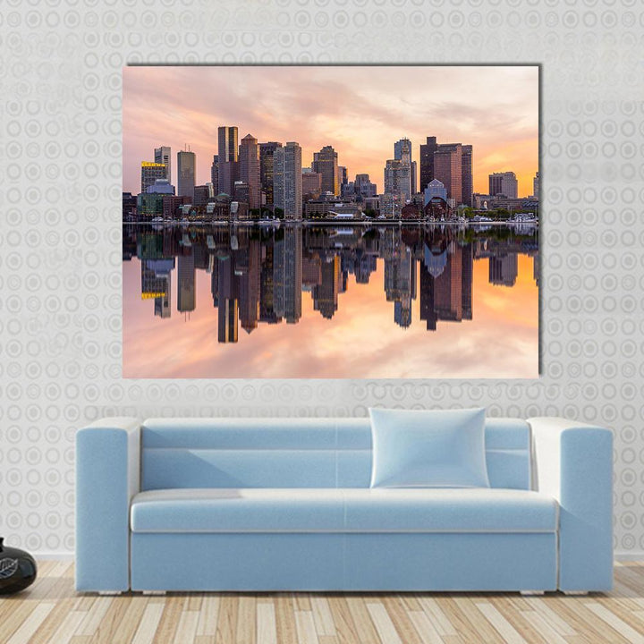 Boston Downtown Skyline Canvas Wall Art
