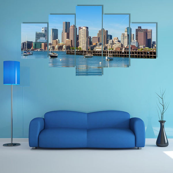 Boston Skyline Canvas Wall Art Tiaracle