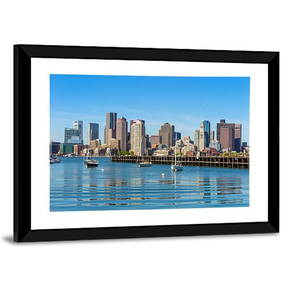 Boston Skyline Canvas Wall Art-3 Horizontal-Gallery Wrap-25&quot; x 16&quot;-Tiaracle