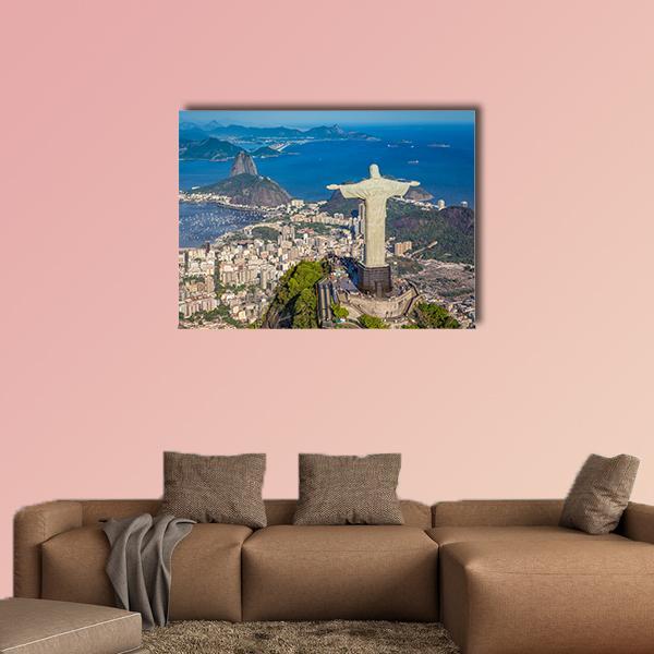 Botafogo Bay Brazil Canvas Wall Art-1 Piece-Gallery Wrap-36" x 24"-Tiaracle