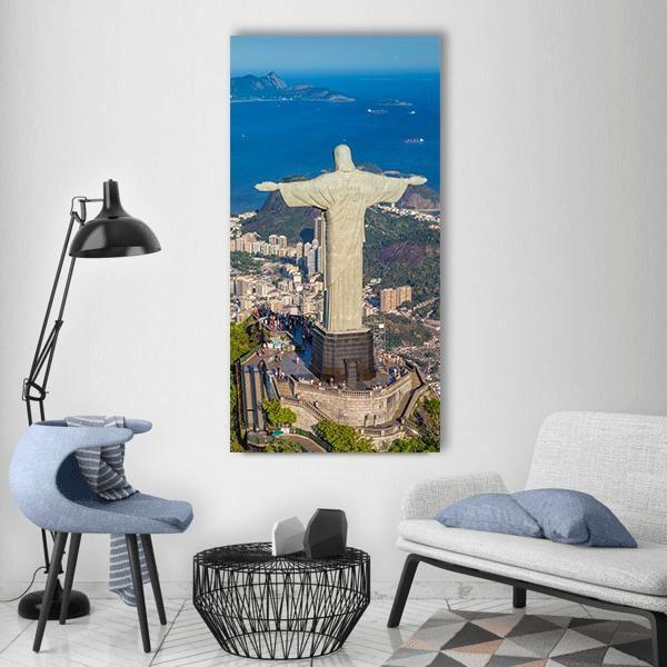 Botafogo Bay Brazil Vertical Canvas Wall Art-1 Vertical-Gallery Wrap-12" x 24"-Tiaracle
