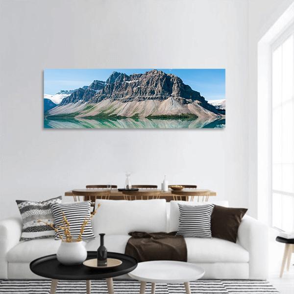Bow Lake Canada Panoramic Canvas Wall Art-1 Piece-36" x 12"-Tiaracle