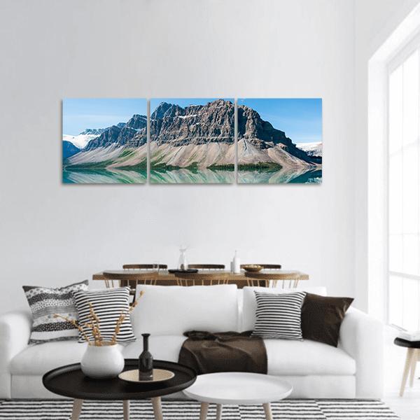 Bow Lake Canada Panoramic Canvas Wall Art-3 Piece-25" x 08"-Tiaracle