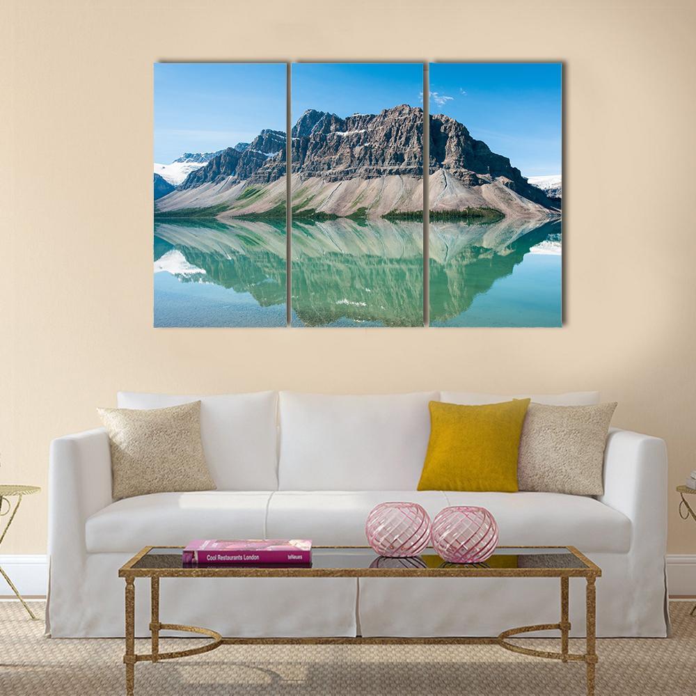 Bow Lake Canada Canvas Wall Art-3 Horizontal-Gallery Wrap-37" x 24"-Tiaracle