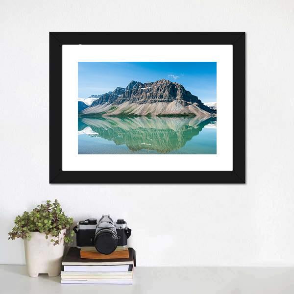 Bow Lake Canada Canvas Wall Art-1 Piece-Framed Print-20" x 16"-Tiaracle
