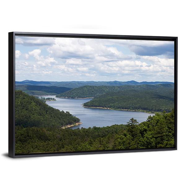 Bow Lake In Oklahoma Canvas Wall Art-3 Horizontal-Gallery Wrap-25" x 16"-Tiaracle