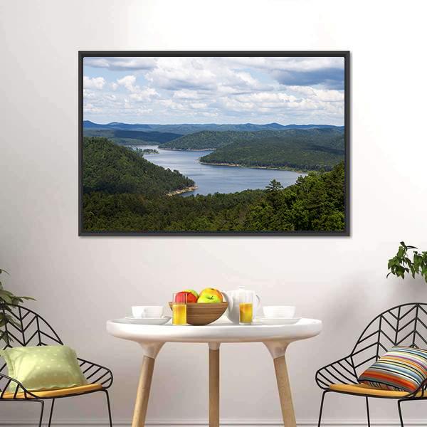 Bow Lake In Oklahoma Canvas Wall Art-3 Horizontal-Gallery Wrap-25" x 16"-Tiaracle