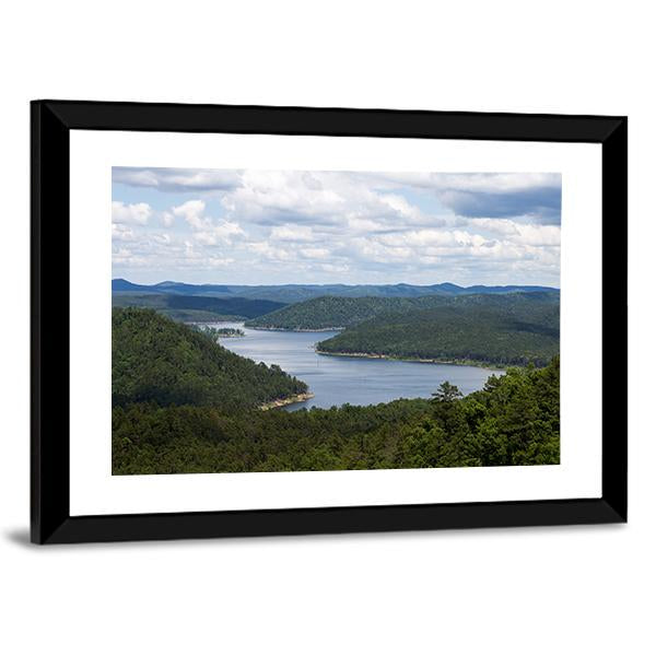 Bow Lake In Oklahoma Canvas Wall Art-3 Horizontal-Gallery Wrap-25" x 16"-Tiaracle