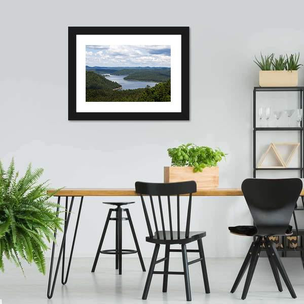 Bow Lake In Oklahoma Canvas Wall Art-3 Horizontal-Gallery Wrap-25" x 16"-Tiaracle