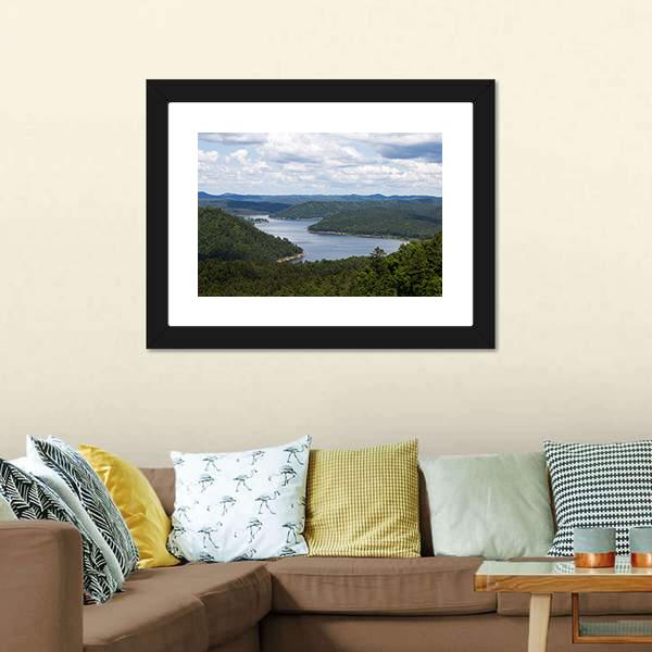 Bow Lake In Oklahoma Canvas Wall Art-3 Horizontal-Gallery Wrap-25" x 16"-Tiaracle