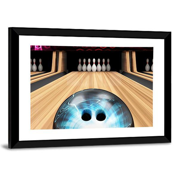 Bowling Ball Ready To Hit Canvas Wall Art-5 Horizontal-Gallery Wrap-22&quot; x 12&quot;-Tiaracle