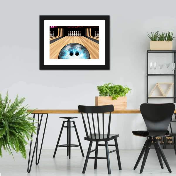 Bowling Ball Ready To Hit Canvas Wall Art-5 Horizontal-Gallery Wrap-22" x 12"-Tiaracle