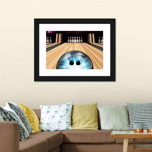 Bowling Ball Ready To Hit Canvas Wall Art-5 Horizontal-Gallery Wrap-22&quot; x 12&quot;-Tiaracle