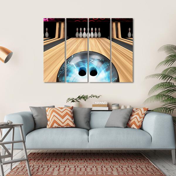 Bowling Ball Ready To Hit Canvas Wall Art-4 Horizontal-Gallery Wrap-34&quot; x 24&quot;-Tiaracle