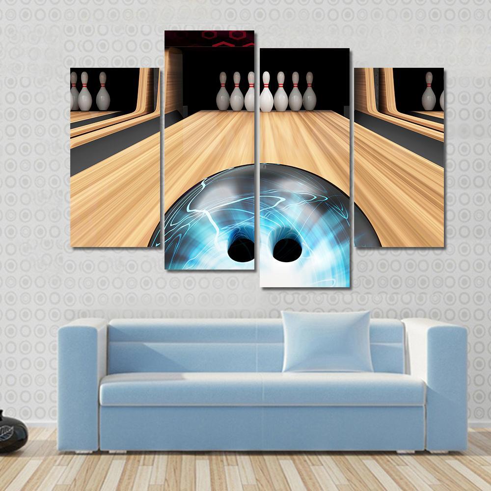 Bowling Ball Ready To Hit Canvas Wall Art-3 Horizontal-Gallery Wrap-37" x 24"-Tiaracle