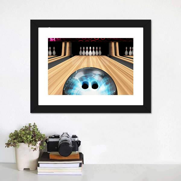 Bowling Ball Ready To Hit Canvas Wall Art-1 Piece-Framed Print-20&quot; x 16&quot;-Tiaracle