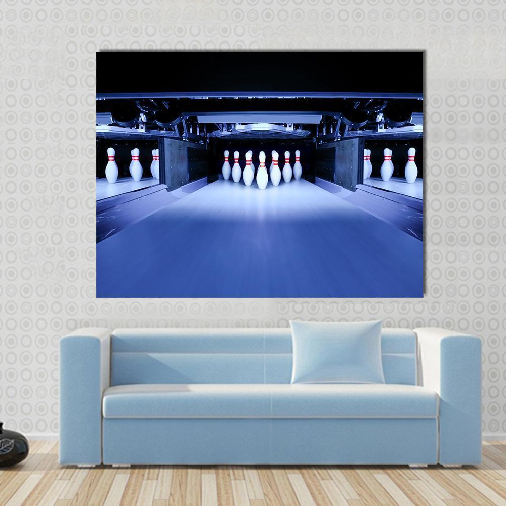 Bowling Pins Canvas Wall Art-1 Piece-Gallery Wrap-48&quot; x 32&quot;-Tiaracle