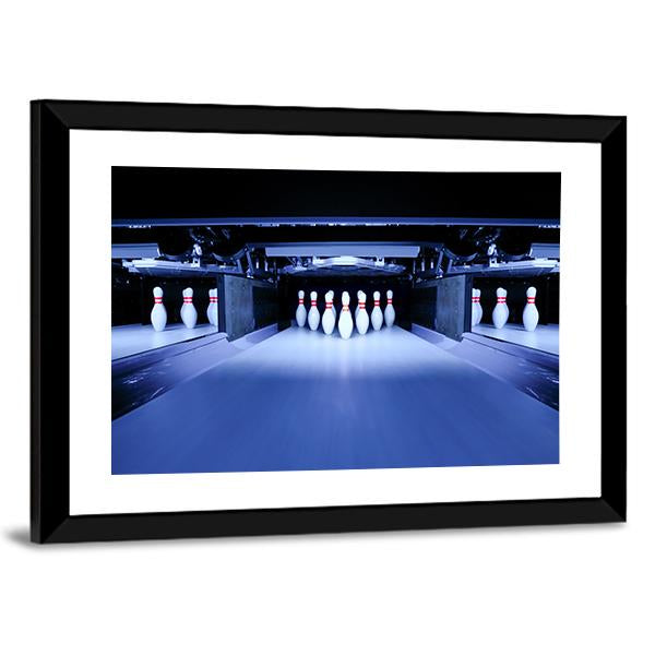Bowling Pins Panoramic Canvas Wall Art-1 Piece-36" x 12"-Tiaracle