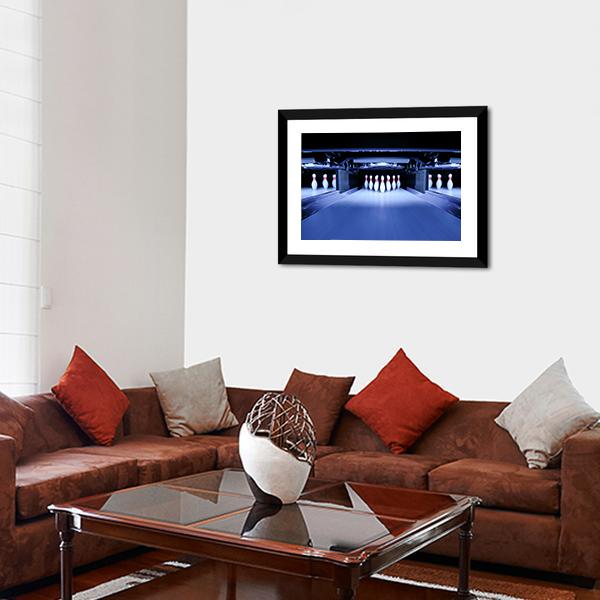 Bowling Pins Panoramic Canvas Wall Art-1 Piece-36" x 12"-Tiaracle