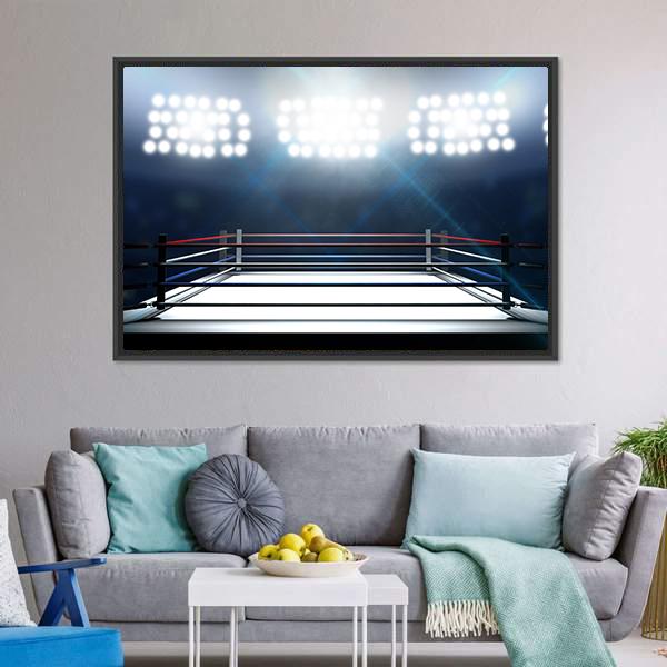 Boxing Ring Canvas Wall Art-1 Piece-Floating Frame-24&quot; x 16&quot;-Tiaracle