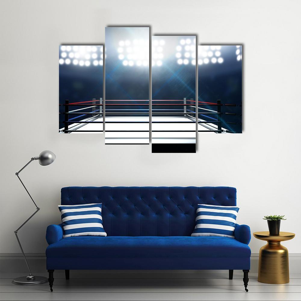 Boxing Ring Canvas Wall Art-4 Pop-Gallery Wrap-50&quot; x 32&quot;-Tiaracle