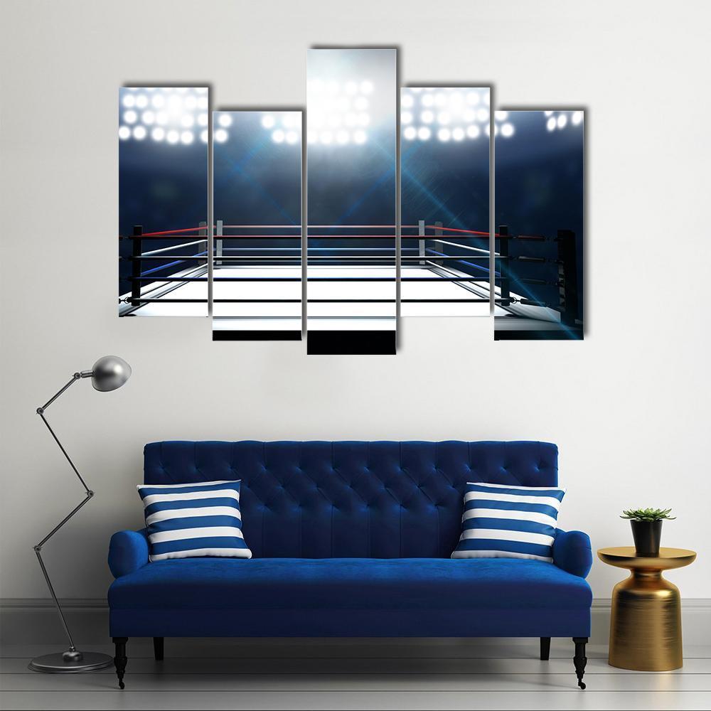 Boxing Ring Canvas Wall Art-5 Pop-Gallery Wrap-47&quot; x 32&quot;-Tiaracle