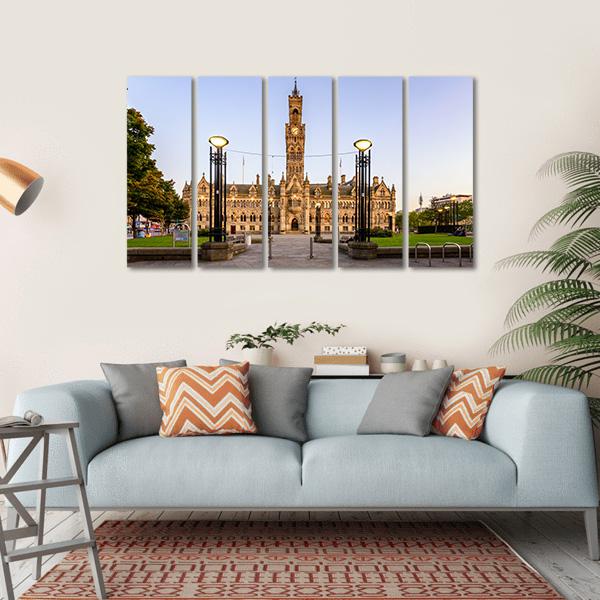 Bradford Town Hall Canvas Wall Art-5 Horizontal-Gallery Wrap-22" x 12"-Tiaracle