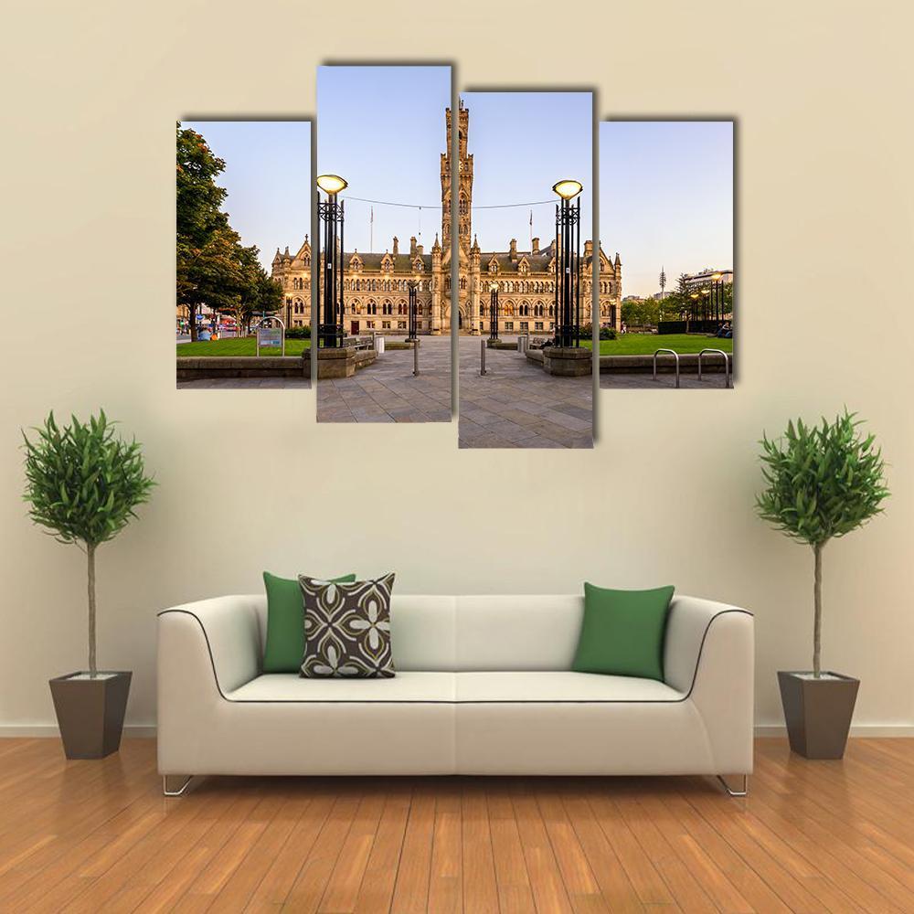 Bradford Town Hall Canvas Wall Art-4 Pop-Gallery Wrap-50" x 32"-Tiaracle
