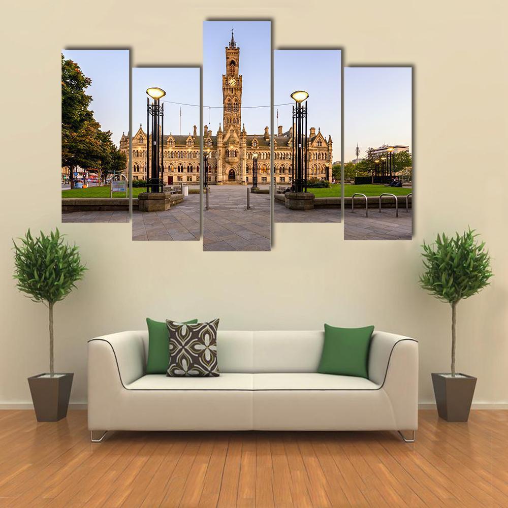 Bradford Town Hall Canvas Wall Art-5 Pop-Gallery Wrap-47" x 32"-Tiaracle